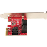 StarTech.com SATA PCIe Card - 6 Port PCIe SATA Expansion Card - 6Gbps - Low/Full Profile - Stacked SATA Connectors - ASM1166 Non-Raid - PCI Express to SATA Converter - TAA