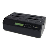 StarTech.com 4-Bay Hard Drive Duplicator and Eraser, Standalone 1:3 SATA HDD/SSD Cloner/Copier, USB 3.0 / eSATA to SATA Docking Station, Hard Drive Duplicator and Sanitizer Dock, Toolless / Top-Loading Design