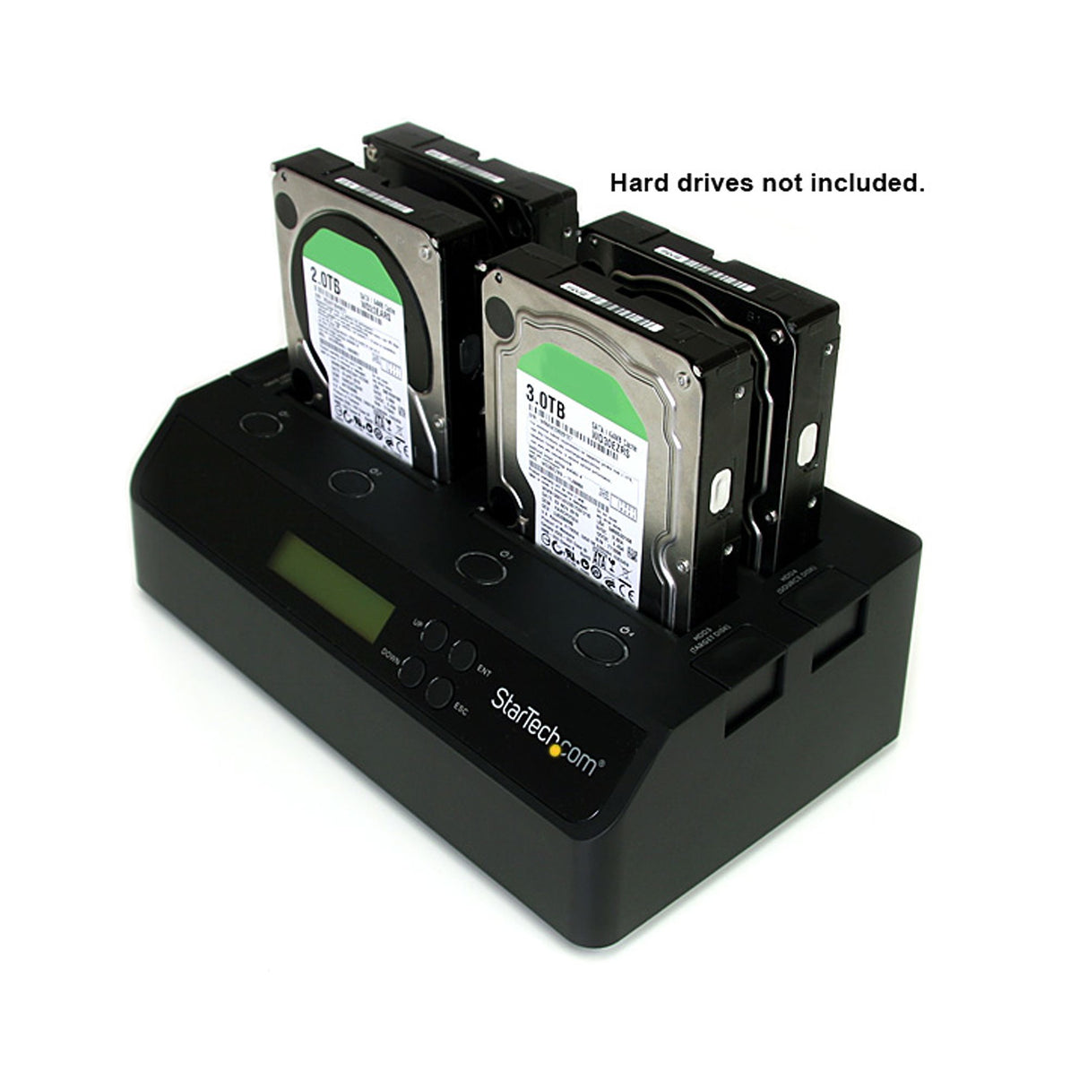 StarTech.com 4-Bay Hard Drive Duplicator and Eraser, Standalone 1:3 SATA HDD/SSD Cloner/Copier, USB 3.0 / eSATA to SATA Docking Station, Hard Drive Duplicator and Sanitizer Dock, Toolless / Top-Loading Design