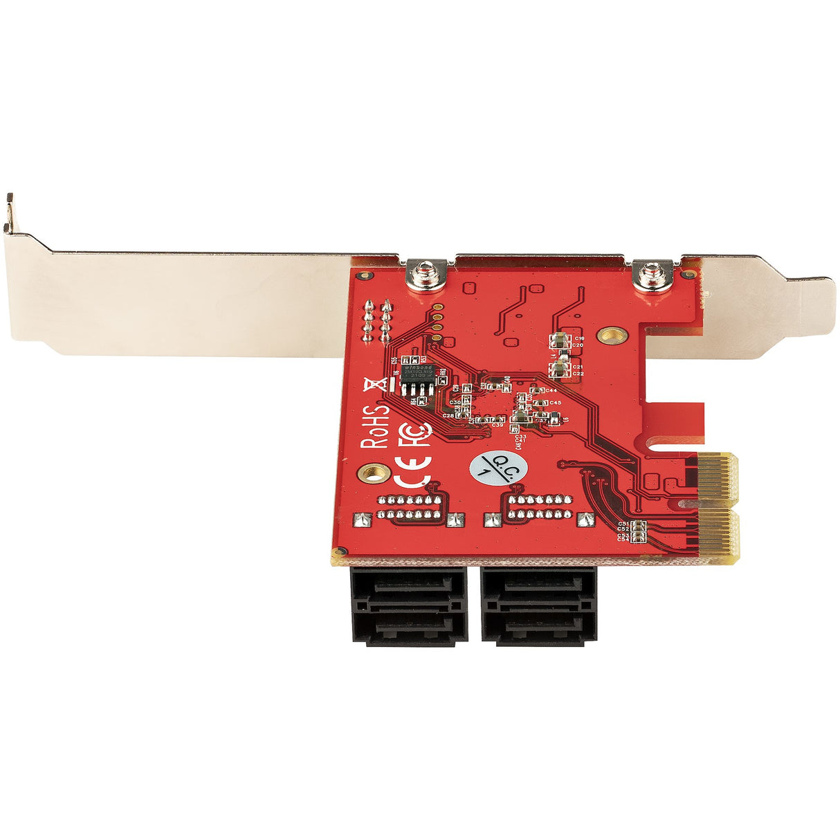 StarTech.com SATA PCIe Card - 4 Port PCIe SATA Expansion Card - 6Gbps - Low/Full Profile - Stacked SATA Connectors - ASM1164 Non-Raid - PCI Express to SATA Converter - TAA