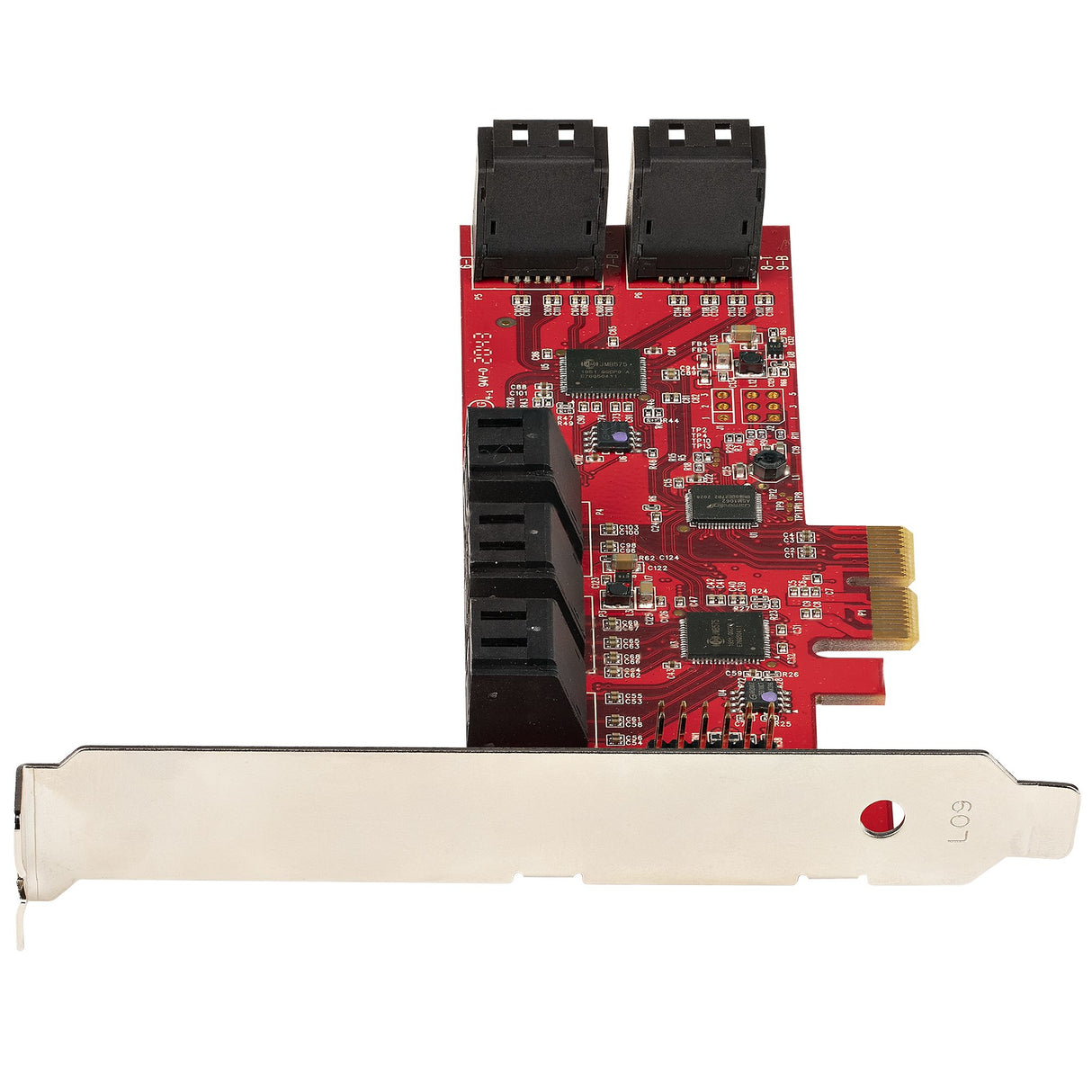 StarTech.com SATA PCIe Card - 10 Port PCIe SATA Expansion Card - 6Gbps - Low/Full Profile - Stacked SATA Connectors - ASM1062 Non-Raid - PCI Express to SATA Converter/Adapter - TAA