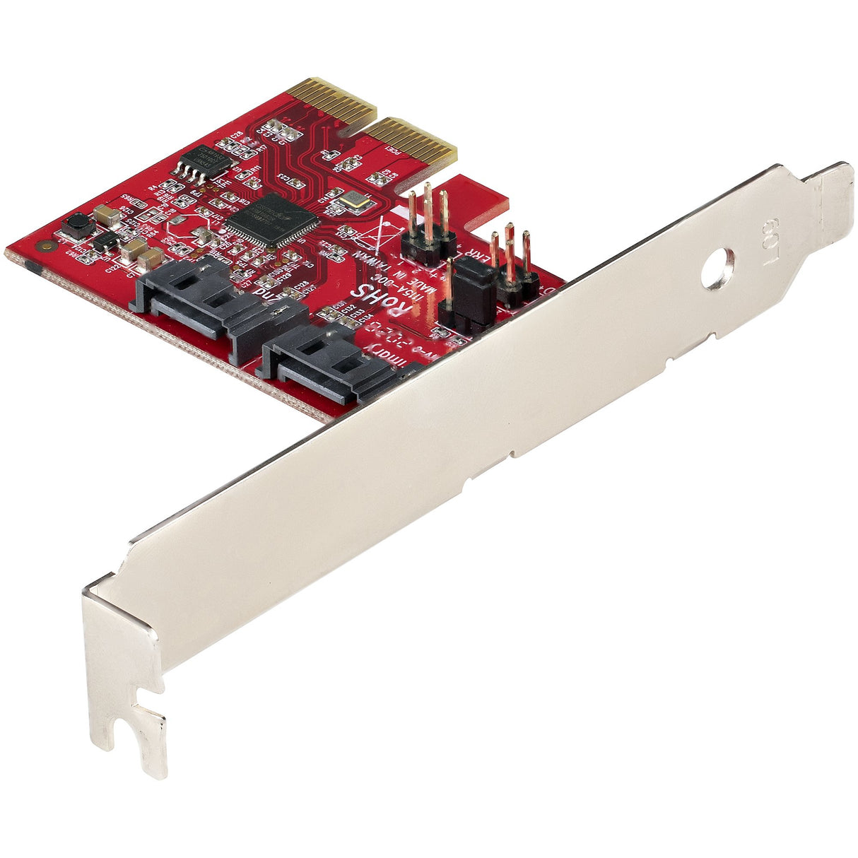 StarTech.com SATA PCIe Card - 2 Port PCIe SATA Expansion Card - 6Gbps - Full/Low Profile - PCI Express to SATA Adapter/Controller - ASM1062R SATA RAID - PCIe to SATA Converter - TAA