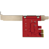 StarTech.com SATA PCIe Card - 2 Port PCIe SATA Expansion Card - 6Gbps - Full/Low Profile - PCI Express to SATA Adapter/Controller - ASM1062R SATA RAID - PCIe to SATA Converter - TAA