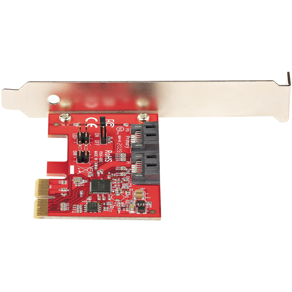 StarTech.com SATA PCIe Card - 2 Port PCIe SATA Expansion Card - 6Gbps - Full/Low Profile - PCI Express to SATA Adapter/Controller - ASM1062R SATA RAID - PCIe to SATA Converter - TAA