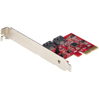 StarTech.com SATA PCIe Card - 2 Port PCIe SATA Expansion Card - 6Gbps - Full/Low Profile - PCI Express to SATA Adapter/Controller - ASM1062R SATA RAID - PCIe to SATA Converter - TAA
