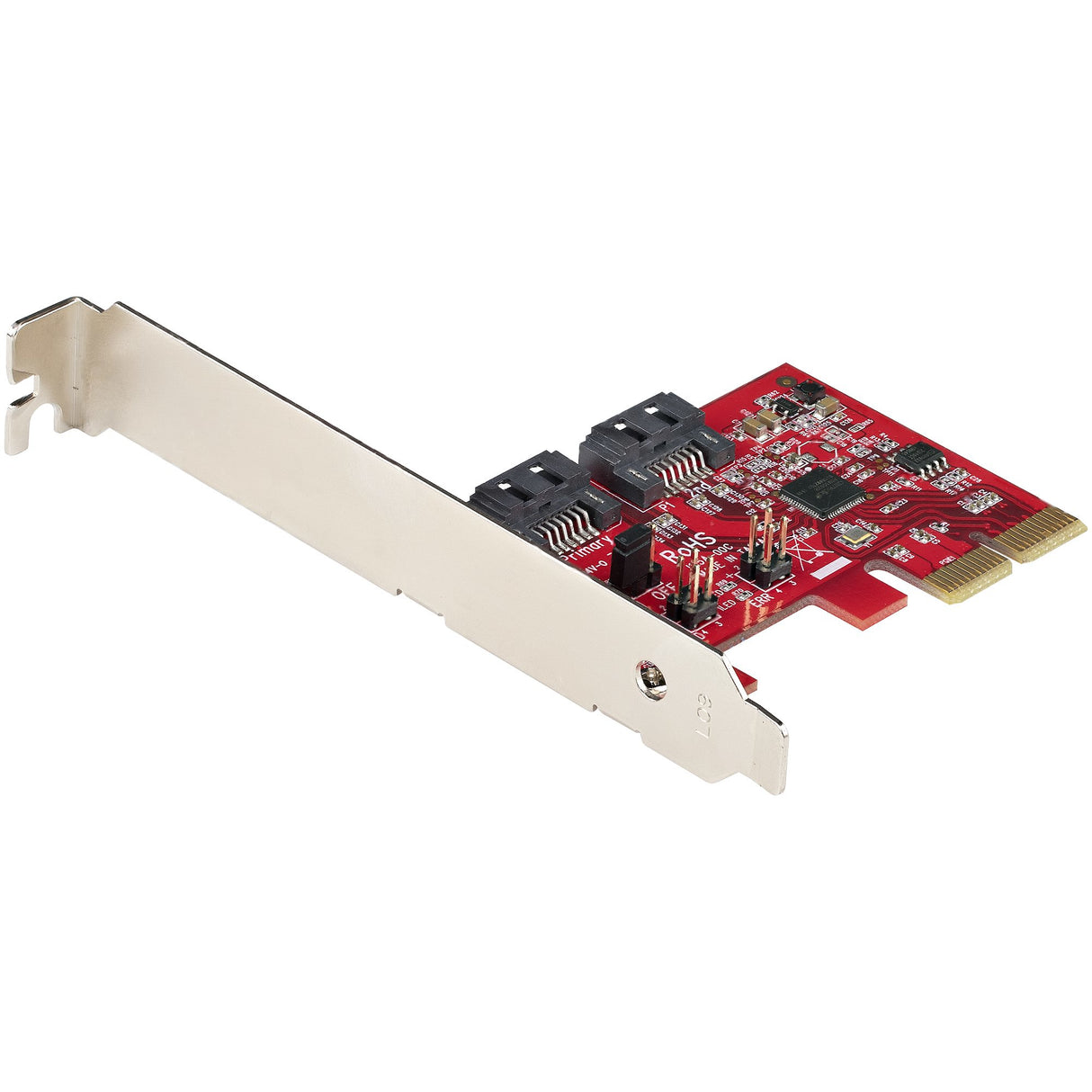 StarTech.com SATA PCIe Card - 2 Port PCIe SATA Expansion Card - 6Gbps - Full/Low Profile - PCI Express to SATA Adapter/Controller - ASM1062R SATA RAID - PCIe to SATA Converter - TAA