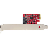 StarTech.com SATA PCIe Card - 2 Port PCIe SATA Expansion Card - 6Gbps - Full/Low Profile - PCI Express to SATA Adapter/Controller - ASM1062R SATA RAID - PCIe to SATA Converter - TAA