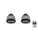 Manhattan HDMI 8K@60Hz Cable with Ethernet, 2m, Certified, Suitable for ALL 8K, 4K & 1080p/HD uses - when upgrading now or have it ready for when you need it, Male to Male, Black, 4K@120Hz, Lifetime Warranty, Ultra High Speed