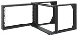 Intellinet 19" Wall Mount Open Frame Network Rack, 6U, Front-hinged Swing Frame Flat Pack, 2-Post, 17.7 in. Depth, Black RAL 9004