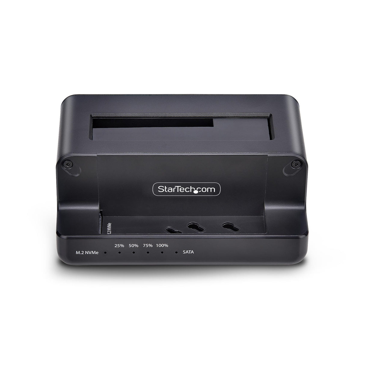 StarTech.com M.2 NVMe to 2.5/3.5" SATA Drive Duplicator, Dual Bay Standalone SSD Cloner/Drive Dock, Bidirectional NVMe to SATA / SATA to NVMe, Up to 27GBpm, TAA