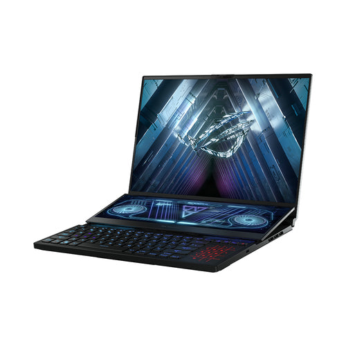 ASUS ROG Zephyrus Duo 16 GX650RX-XS92-CA laptop AMD Ryzen™ 9 6900HX 40.6 cm (16") WQXGA 64 GB DDR5-SDRAM 1 TB SSD NVIDIA GeForce RTX 3080 Ti Wi-Fi 6E (802.11ax) Windows 11 Pro Black