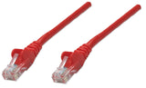 Intellinet Network Patch Cable, Cat6, 7.5m, Red, CCA, U/UTP, PVC, RJ45, Gold Plated Contacts, Snagless, Booted, Lifetime Warranty