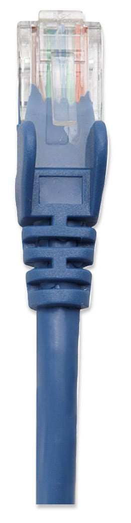 Intellinet Network Patch Cable, Cat6, 5m, Blue, CCA, U/UTP, PVC, RJ45, Gold Plated Contacts, Snagless, Booted, Lifetime Warranty