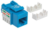 Intellinet Keystone Jack, Cat6, UTP, Punch-down, Blue