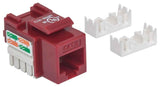 Intellinet Keystone Jack, Cat6, UTP, Punch-down, Red