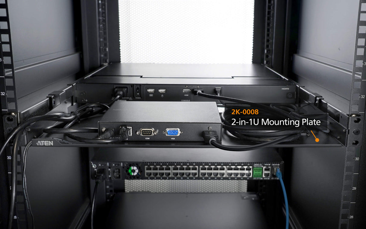 ATEN 2-in-1U Rack Mounting Plate