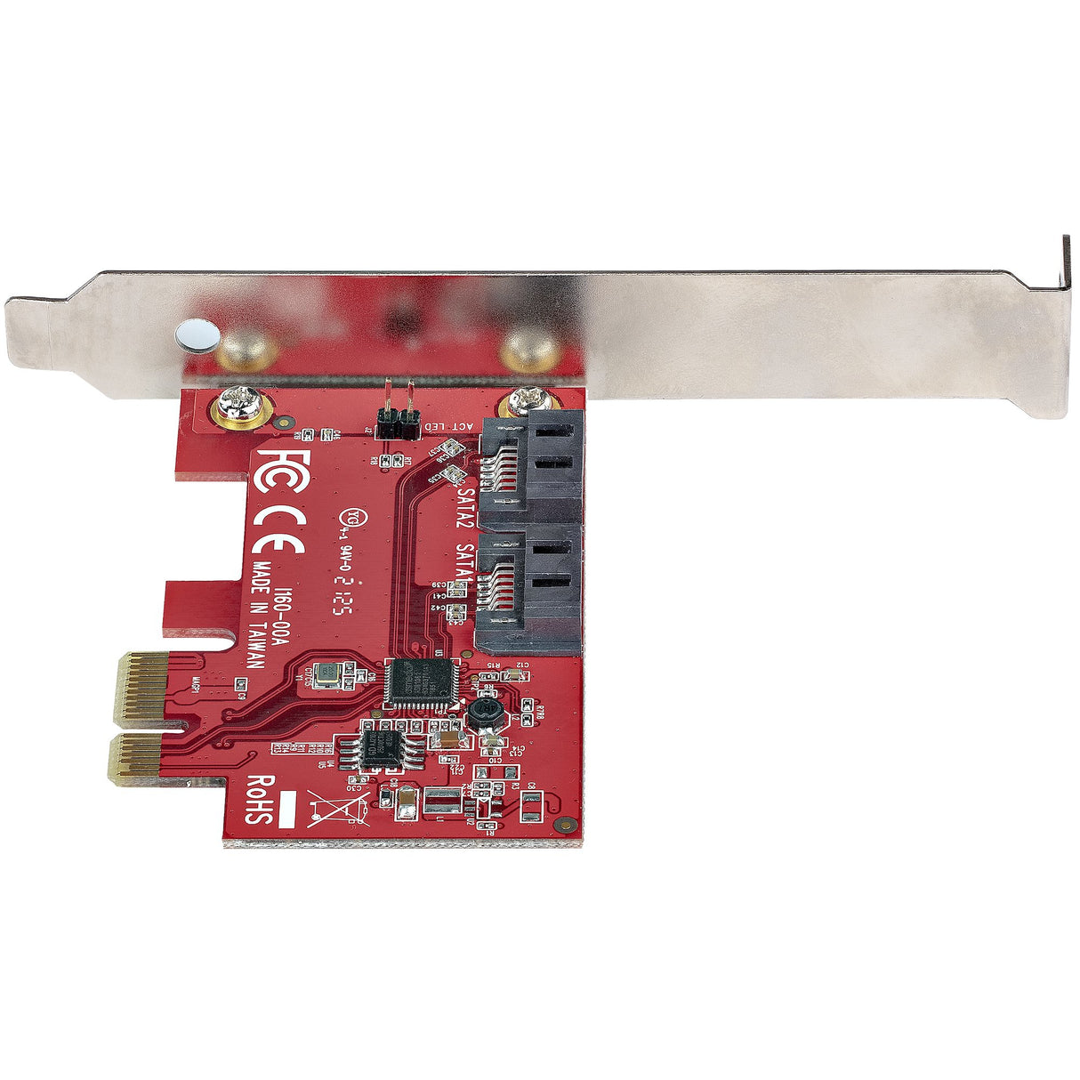 StarTech.com SATA PCIe Card - 2 Port PCIe SATA Expansion Card - 6Gbps - Full/Low Profile - PCI Express to SATA Adapter/Controller - ASM1061 Non-Raid - PCIe to SATA Converter - TAA