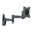 Manhattan Wall Mount for TV & Monitors (Full Motion), For screens 13" to 27", VESA compatibility: 75x75mm and 100x100mm - check the dimensions of the four mounting holes on back of screen to ensure it fits, Max 15kg, Black, Bracket, Lifetime Warranty
