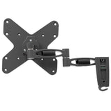 Manhattan TV & Monitor Mount, Wall, Full Motion, 1 screen, Screen Sizes: 23-42", Black, VESA 75x75 to 200x200, Max 20kg, Tilt & Swivel with 3 Pivots, Lifetime Warranty