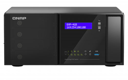 QNAP QVP-41B-8G-P network video recorder Black