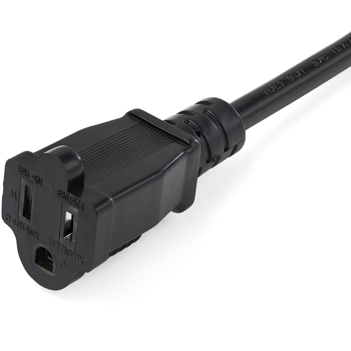 StarTech.com 3ft (1m) Piggyback Power Extension Cord - NEMA 5-15P to 2x NEMA 5-15R, 16 AWG, 125V/15A - UL Certified - 1 to 2 Outlet Saver Extension Cord - 3-Prong Electrical Power Cable