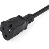 StarTech.com 3ft (1m) Piggyback Power Extension Cord - NEMA 5-15P to 2x NEMA 5-15R, 16 AWG, 125V/15A - UL Certified - 1 to 2 Outlet Saver Extension Cord - 3-Prong Electrical Power Cable