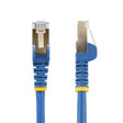StarTech.com 1ft CAT6a Ethernet Cable - 10 Gigabit Shielded Snagless RJ45 100W PoE Patch Cord - 10GbE STP Network Cable w/Strain Relief - Blue Individually Tested/Wiring is UL Certified/TIA