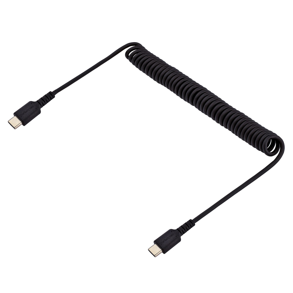 StarTech.com 3ft (1m) USB-C Fast Charging Cable, Rugged, Coiled, Charge & Sync, 3A, USB 2.0, TPE Jacket and Aramid Fiber - USB C Charging Cord