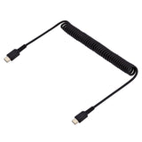 StarTech.com 3ft (1m) USB-C Fast Charging Cable, Rugged, Coiled, Charge & Sync, 3A, USB 2.0, TPE Jacket and Aramid Fiber - USB C Charging Cord