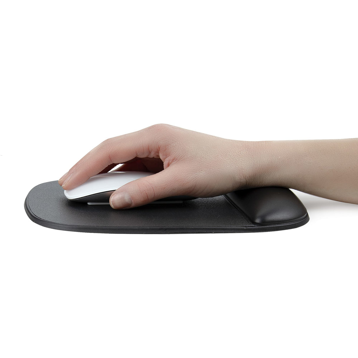 StarTech.com Mouse Pad with Hand rest, 6.7x7.1x 0.8in (17x18x2cm), Ergonomic Mouse Pad with Wrist Support, Desk Wrist Pad w/ Non-Slip PU Base, Cushioned Gel Mouse Pad w/ Palm Rest - TAA