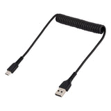 StarTech.com 1.6ft (50cm) USB-A to USB-C Fast Charging Cable, Rugged, Coiled, Charge & Sync, 3A, USB 2.0, TPE Jacket and Aramid Fiber - USB Charging Cord