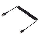 StarTech.com 3.3ft (1m) USB-A to USB-C Fast Charging Cable, Rugged, Coiled, Charge & Sync, 3A, USB 2.0, TPE Jacket and Aramid Fiber - USB Charging Cord