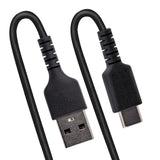 StarTech.com 1.6ft (50cm) USB-A to USB-C Fast Charging Cable, Rugged, Coiled, Charge & Sync, 3A, USB 2.0, TPE Jacket and Aramid Fiber - USB Charging Cord