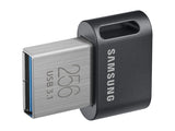 Samsung FIT Plus USB flash drive 256 GB USB Type-A 3.2 Gen 1 (3.1 Gen 1) Black, Stainless steel