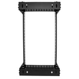 StarTech.com 2-Post 18U Heavy-Duty Wall Mount Network Rack, 19" Open Frame Server Rack with Adjustable Depth, Wall Mount Data Rack for IT / AV / Patch Panel / Computer Equipment - Cage Nuts and Screws Included