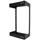 StarTech.com 2-Post 18U Heavy-Duty Wall Mount Network Rack, 19" Open Frame Server Rack with Adjustable Depth, Wall Mount Data Rack for IT / AV / Patch Panel / Computer Equipment - Cage Nuts and Screws Included