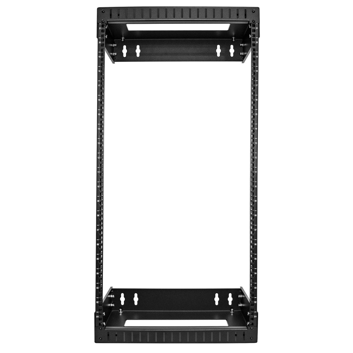 StarTech.com 2-Post 21U Heavy-Duty Wall Mount Network Rack, 19" Open Frame Server Rack with Adjustable Depth, Wall Mount Data Rack for IT / AV / Patch Panel / Computer Equipment - Cage Nuts and Screws Included