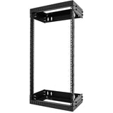 StarTech.com 2-Post 21U Heavy-Duty Wall Mount Network Rack, 19" Open Frame Server Rack with Adjustable Depth, Wall Mount Data Rack for IT / AV / Patch Panel / Computer Equipment - Cage Nuts and Screws Included