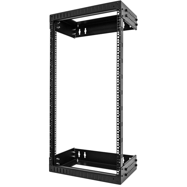 StarTech.com 2-Post 21U Heavy-Duty Wall Mount Network Rack, 19" Open Frame Server Rack with Adjustable Depth, Wall Mount Data Rack for IT / AV / Patch Panel / Computer Equipment - Cage Nuts and Screws Included