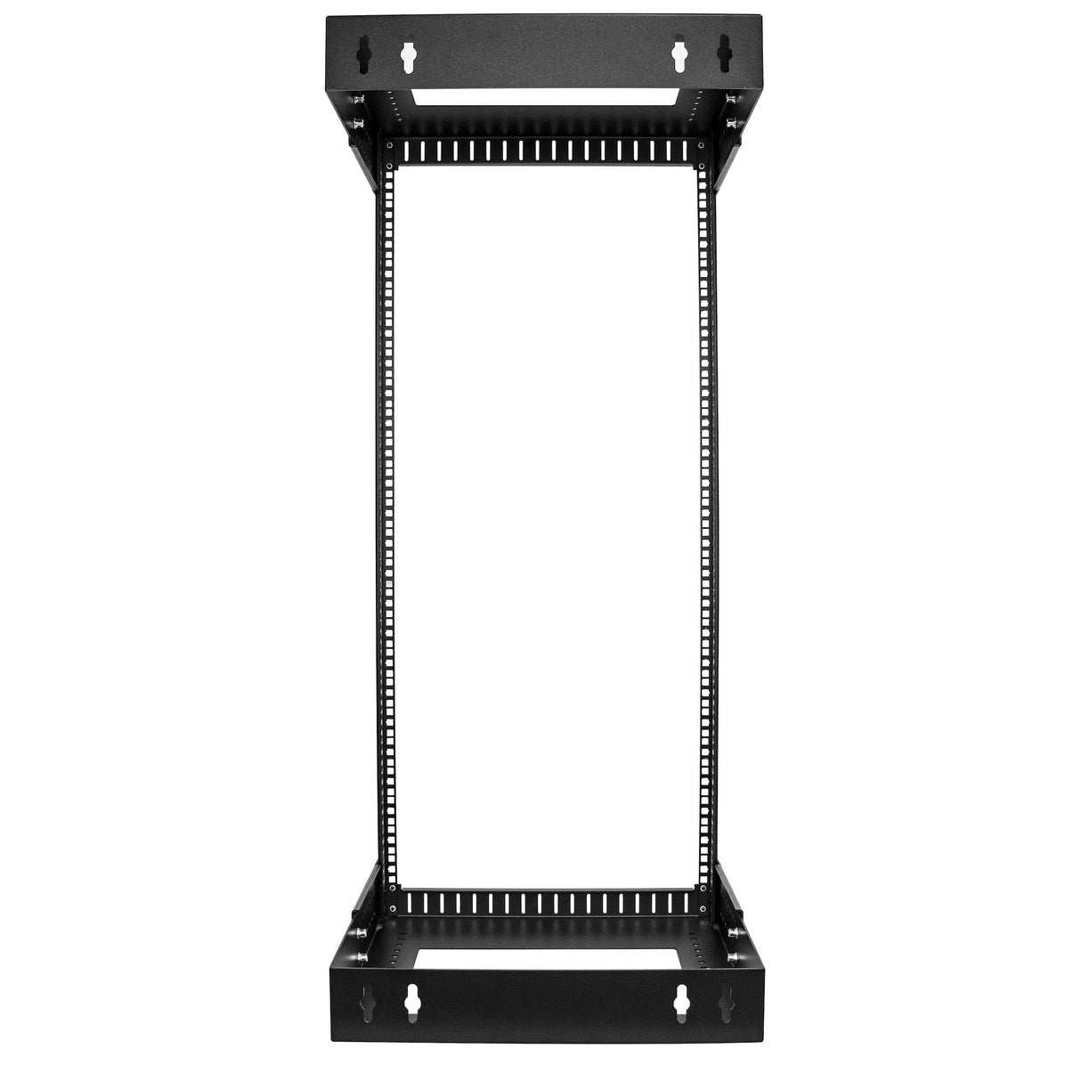StarTech.com 2-Post 24U Heavy-Duty Wall Mount Network Rack, 19" Open Frame Server Rack with Adjustable Depth, Wall Mount Data Rack for IT / AV / Patch Panel / Computer Equipment - Cage Nuts and Screws Included