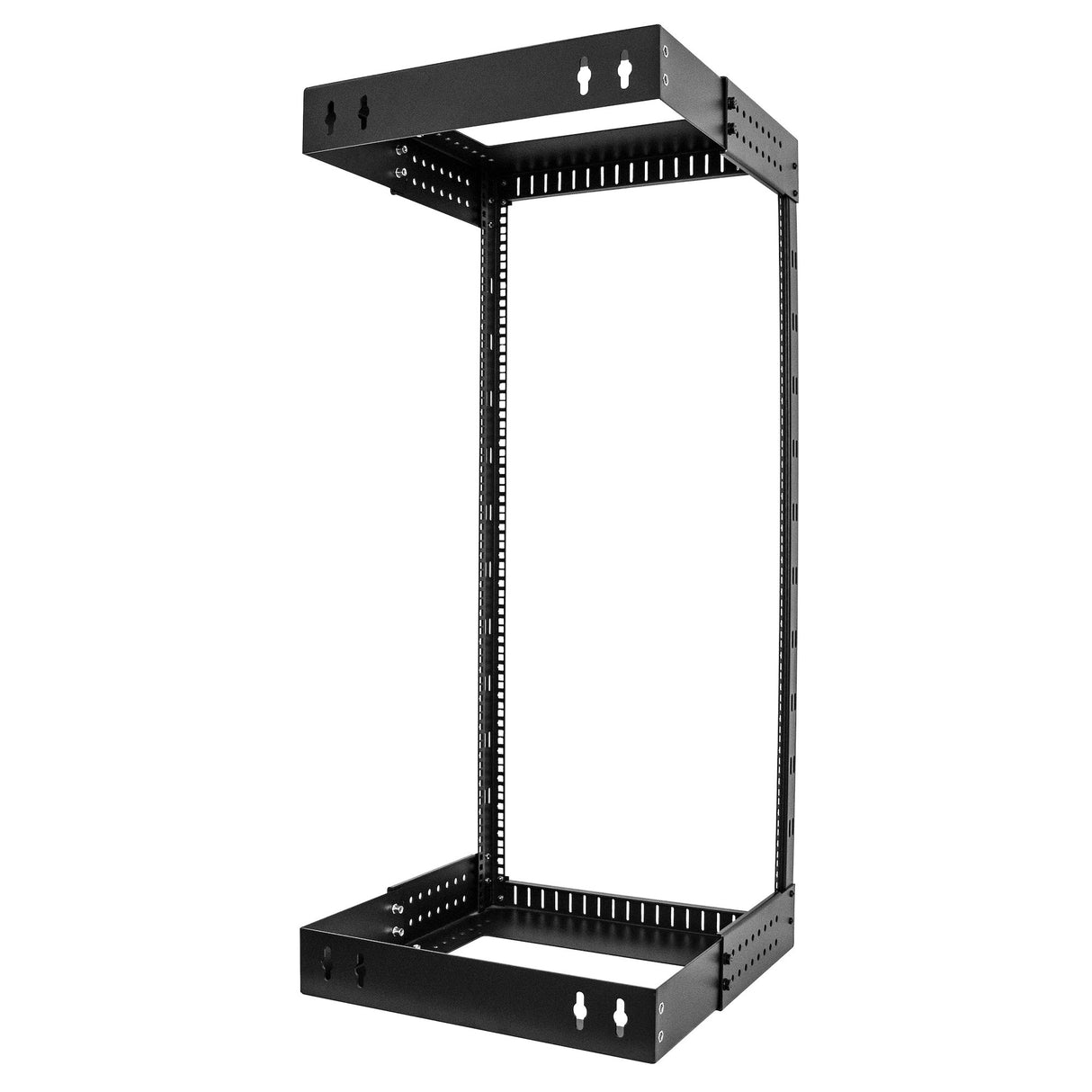 StarTech.com 2-Post 24U Heavy-Duty Wall Mount Network Rack, 19" Open Frame Server Rack with Adjustable Depth, Wall Mount Data Rack for IT / AV / Patch Panel / Computer Equipment - Cage Nuts and Screws Included