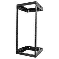 StarTech.com 2-Post 24U Heavy-Duty Wall Mount Network Rack, 19" Open Frame Server Rack with Adjustable Depth, Wall Mount Data Rack for IT / AV / Patch Panel / Computer Equipment - Cage Nuts and Screws Included