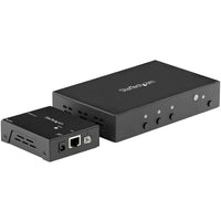 StarTech.com HDMI Extender over CAT6 with 3 Port Video Switch, 4K 30Hz/115ft, HDBaseT HDMI Extender Kit, IR Control, 4K Video over Ethernet w/ Automatic HDMI Switcher, HDMI Switch Box - TAA