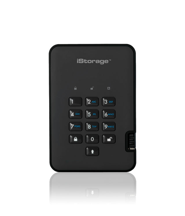 iStorage diskAshur² SSD 16TB Black | Secure Portable Solid State Drive |AES-XTS 256-bit Hardware Encryption | PIN protected | OS & Platform Independent | TAA Compliant |Brute force hack defence | Dust/Water Resistant