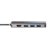 StarTech.com USB C Multiport Adapter 4K 60Hz HDMI Video, 3 Port 5Gbps USB-A Hub, 100W USB Power Delivery Pass-Through/GbE/SD/MicroSD, 12"/30cm Cable, Travel Laptop Docking Station