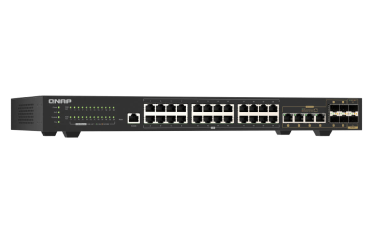 QNAP QSW-M2130-4C2S24T network switch Managed L2 2.5G Ethernet (100/1000/2500) 1U Black