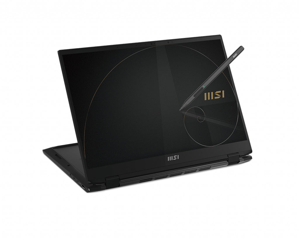 MSI Summit A12UCT-008 Intel® Core™ i7 i7-1260P Hybrid (2-in-1) 40.6 cm (16") Touchscreen Quad HD+ 16 GB LPDDR5-SDRAM 512 GB SSD NVIDIA GeForce RTX 3050 Wi-Fi 6E (802.11ax) Windows 11 Pro Black