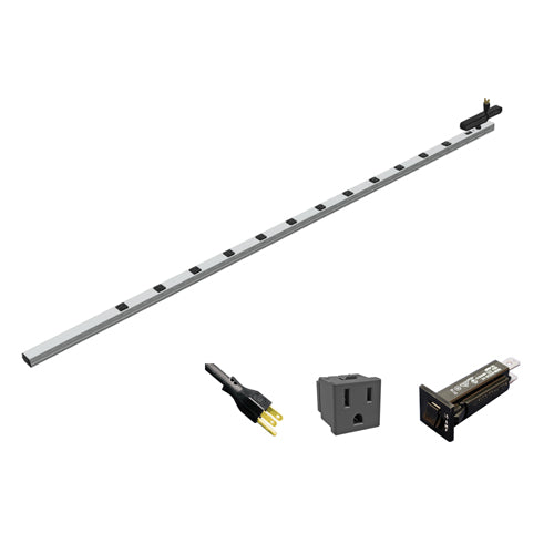 Hammond 1588-9 JV PDU (1P) 20A 120V O (12)  Plug 5-20P 15' Shielded 77"