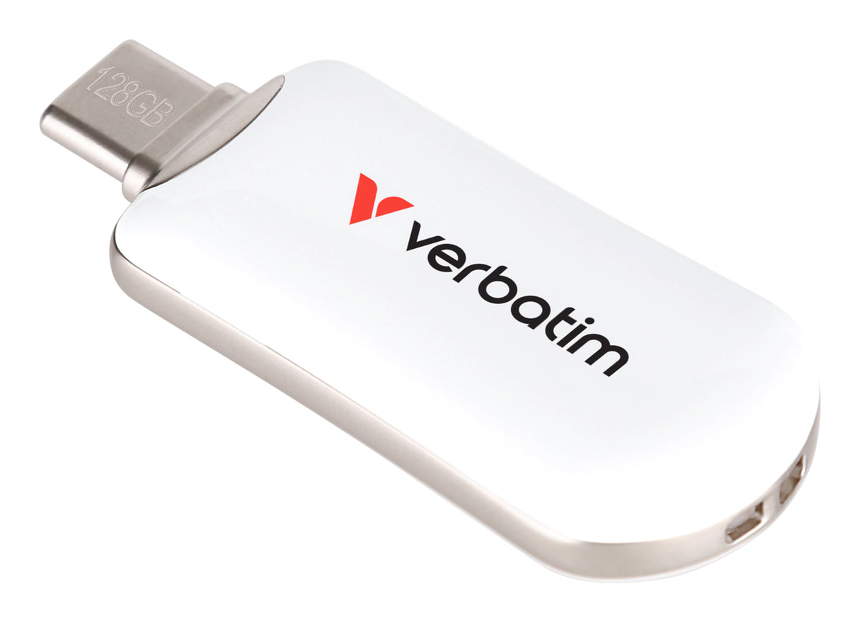 Verbatim Plectra USB-C Flash Drive White 128GB