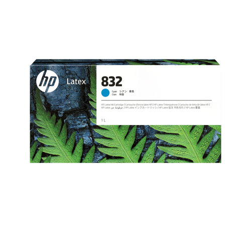 HP 832 1-liter Cyan Latex Ink Cartridge
